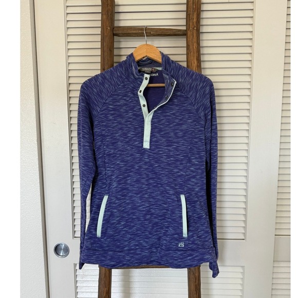 Avalanche Quarter Snap Pullover Top Women's Activewear Athletic Purple Blue - Picture 1 of 3